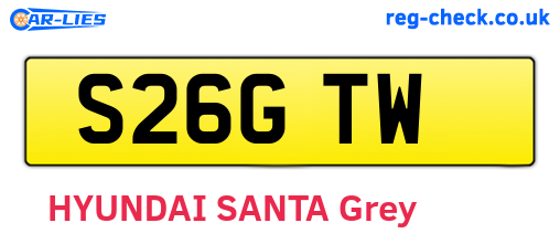 S26GTW are the vehicle registration plates.