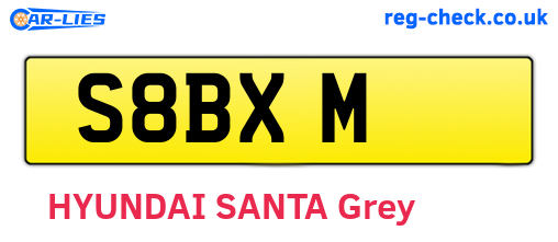 S8BXM are the vehicle registration plates.