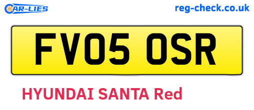 FV05OSR are the vehicle registration plates.