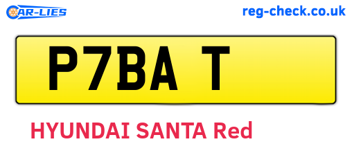 P7BAT are the vehicle registration plates.