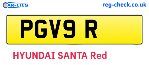 PGV9R are the vehicle registration plates.