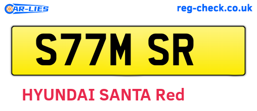 S77MSR are the vehicle registration plates.