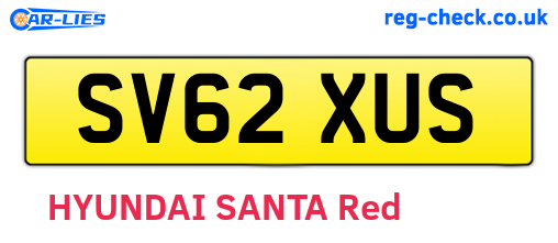 SV62XUS are the vehicle registration plates.