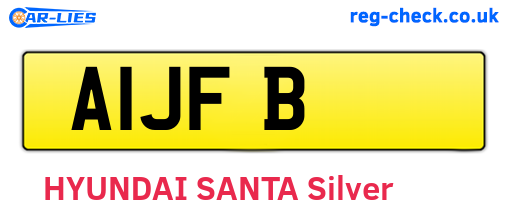 A1JFB are the vehicle registration plates.