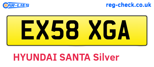 EX58XGA are the vehicle registration plates.