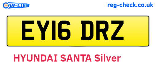 EY16DRZ are the vehicle registration plates.