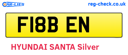 F18BEN are the vehicle registration plates.