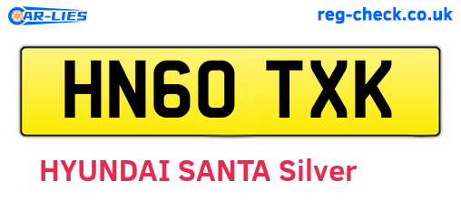 HN60TXK are the vehicle registration plates.