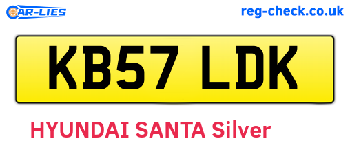 KB57LDK are the vehicle registration plates.