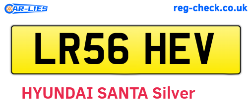 LR56HEV are the vehicle registration plates.
