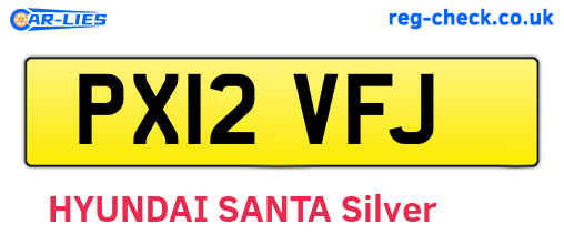 PX12VFJ are the vehicle registration plates.