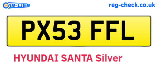 PX53FFL are the vehicle registration plates.