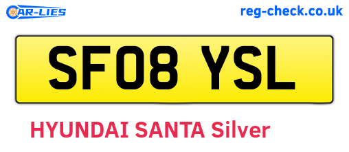 SF08YSL are the vehicle registration plates.