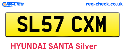 SL57CXM are the vehicle registration plates.