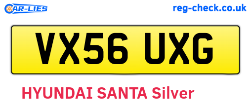 VX56UXG are the vehicle registration plates.