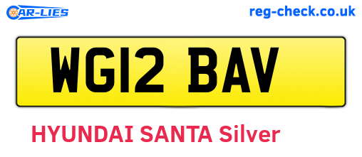 WG12BAV are the vehicle registration plates.