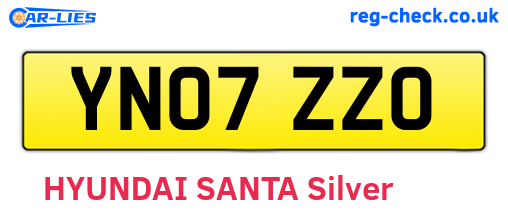 YN07ZZO are the vehicle registration plates.