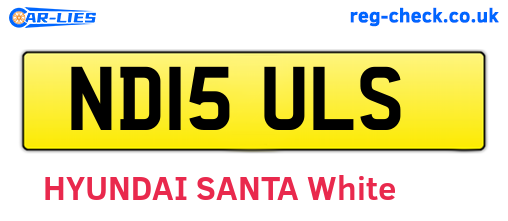 ND15ULS are the vehicle registration plates.