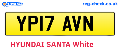 YP17AVN are the vehicle registration plates.