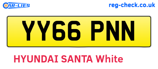 YY66PNN are the vehicle registration plates.