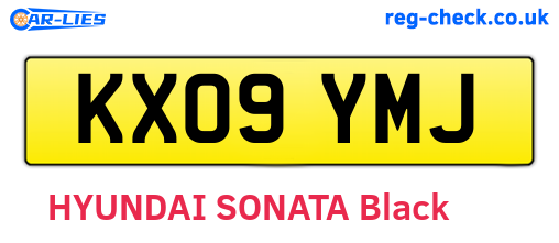 KX09YMJ are the vehicle registration plates.