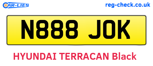 N888JOK are the vehicle registration plates.