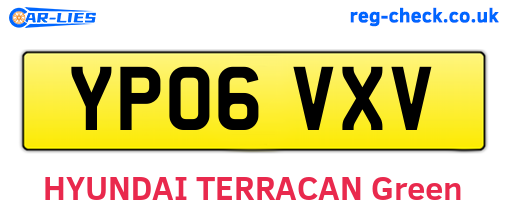 YP06VXV are the vehicle registration plates.
