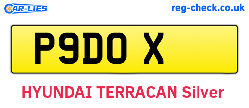 P9DOX are the vehicle registration plates.