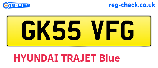 GK55VFG are the vehicle registration plates.