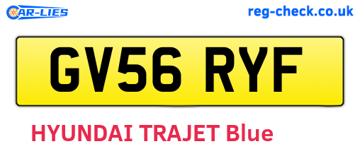 GV56RYF are the vehicle registration plates.