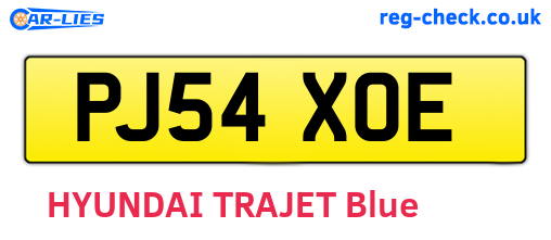 PJ54XOE are the vehicle registration plates.