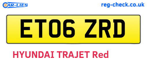 ET06ZRD are the vehicle registration plates.