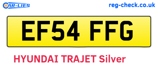 EF54FFG are the vehicle registration plates.