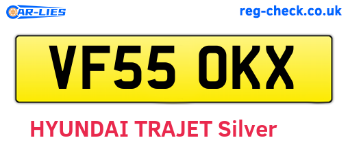 VF55OKX are the vehicle registration plates.