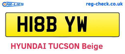 H18BYW are the vehicle registration plates.