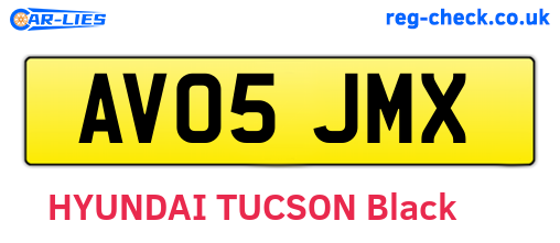 AV05JMX are the vehicle registration plates.