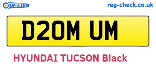 D20MUM are the vehicle registration plates.
