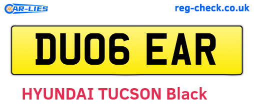 DU06EAR are the vehicle registration plates.