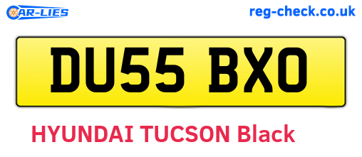DU55BXO are the vehicle registration plates.