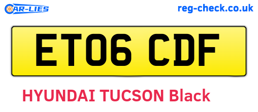 ET06CDF are the vehicle registration plates.