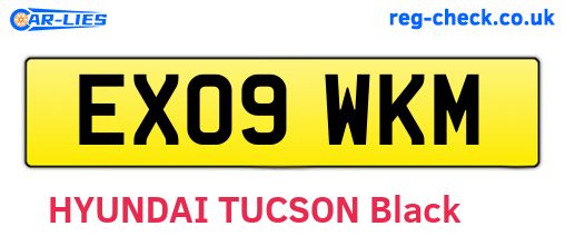 EX09WKM are the vehicle registration plates.