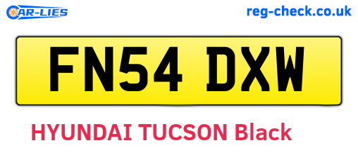 FN54DXW are the vehicle registration plates.