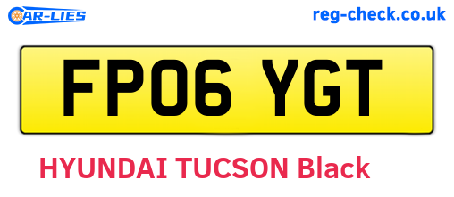 FP06YGT are the vehicle registration plates.