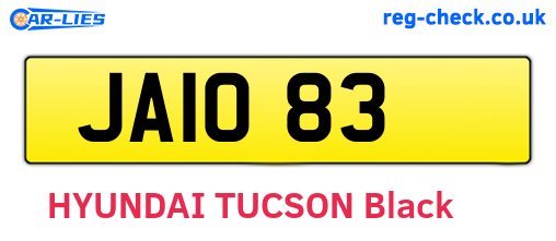 JA1083 are the vehicle registration plates.