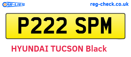 P222SPM are the vehicle registration plates.