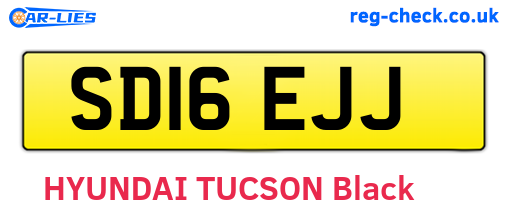 SD16EJJ are the vehicle registration plates.