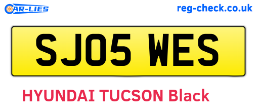 SJ05WES are the vehicle registration plates.