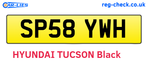 SP58YWH are the vehicle registration plates.