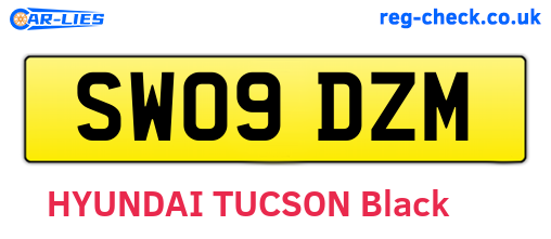 SW09DZM are the vehicle registration plates.
