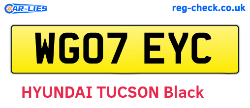 WG07EYC are the vehicle registration plates.